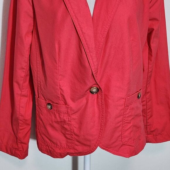 Liz Claiborne Coral Pink Blazer Size Large Petite Pink Blazer - Picture 4 of 9